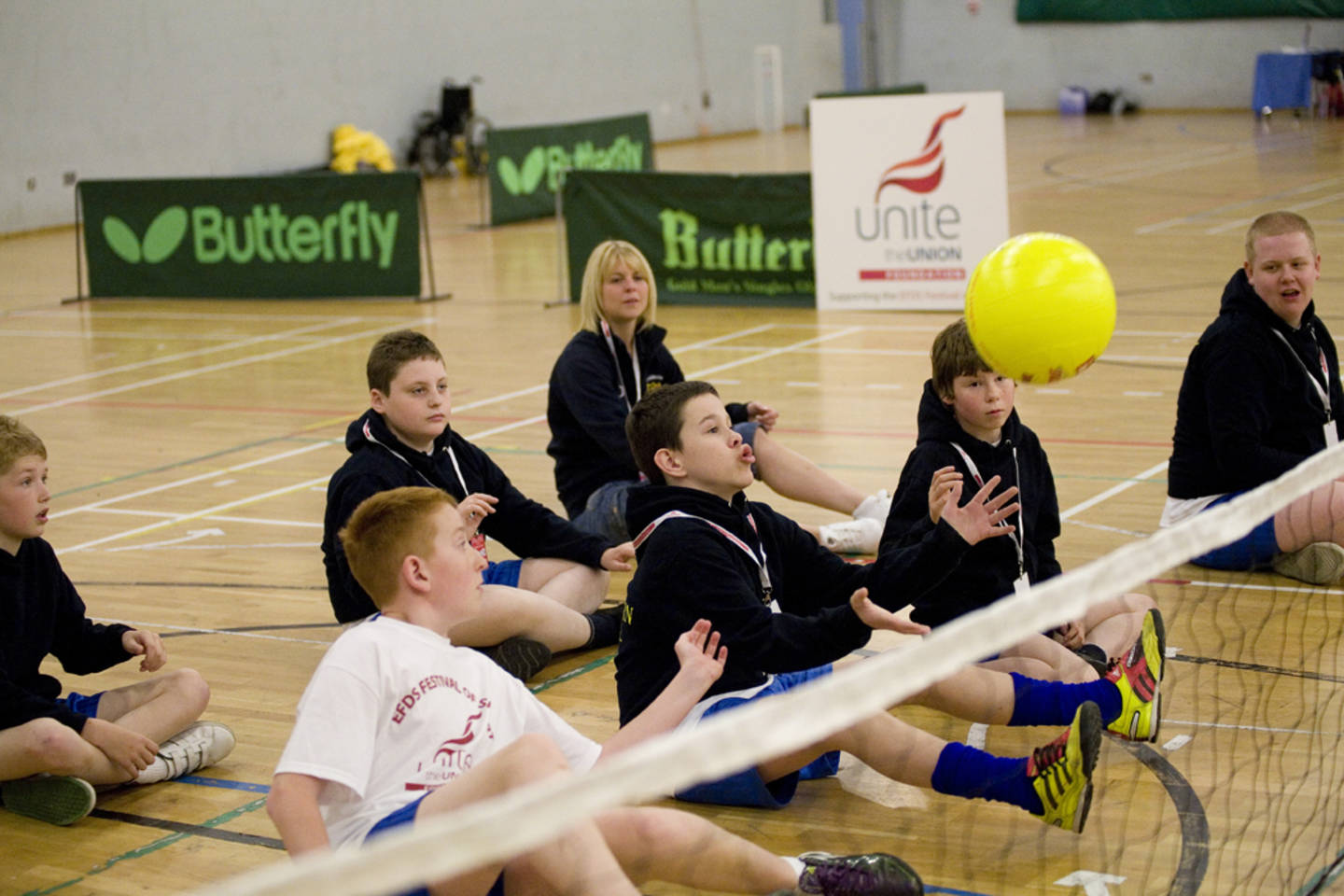 Sitting volleyball session