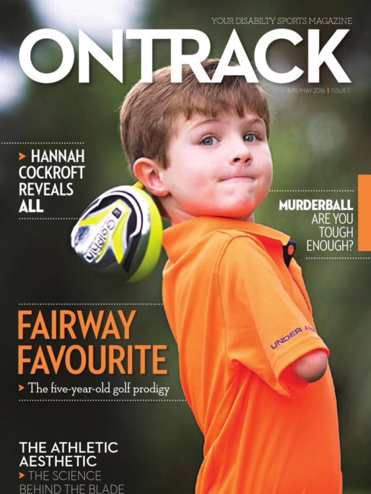 On track magazine cover