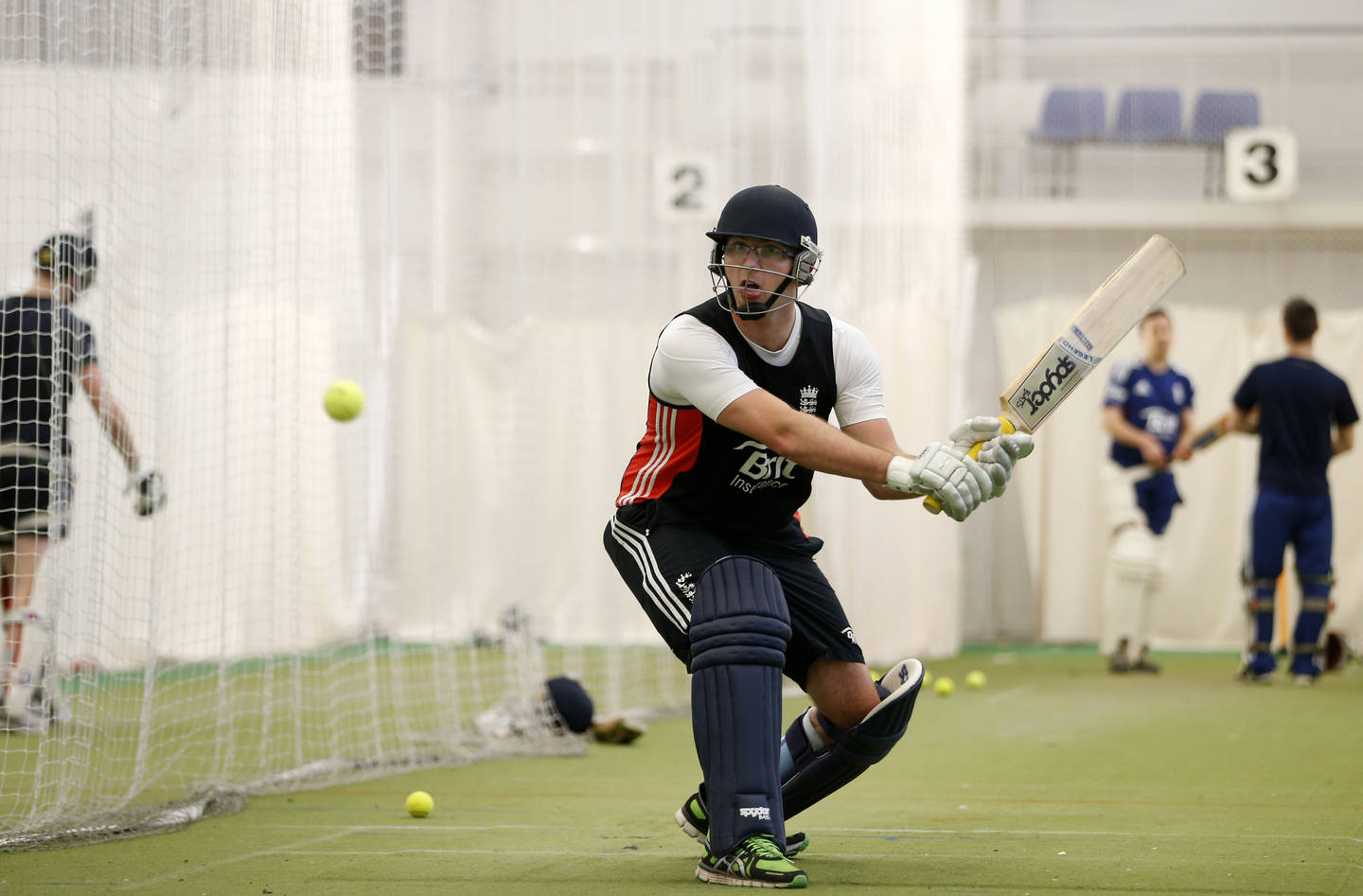 Disabled player in cricket training