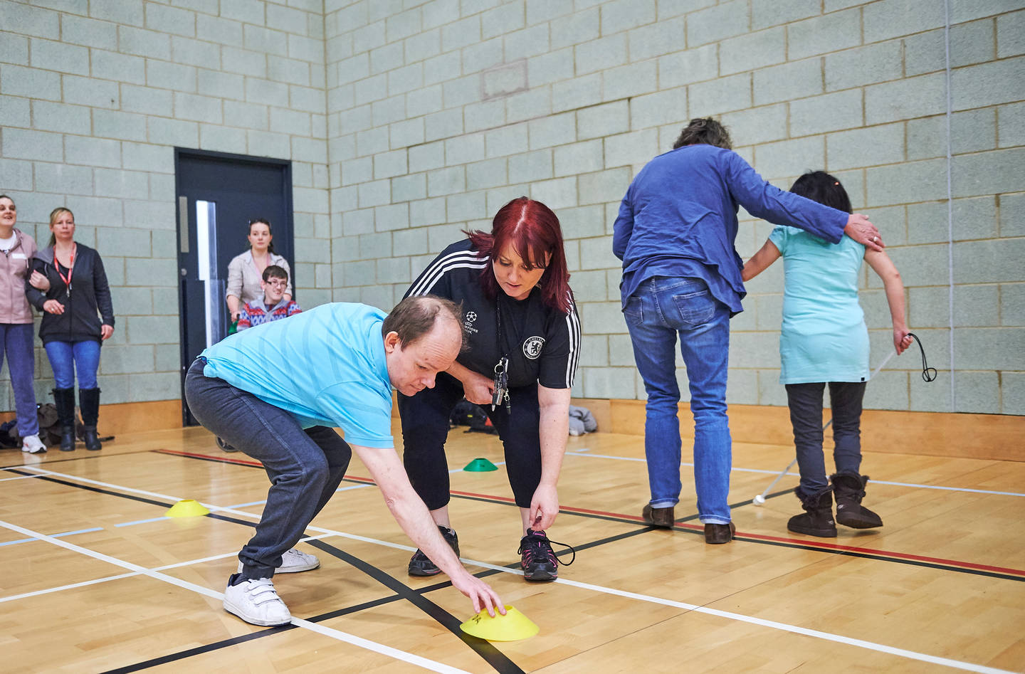 A sporting sessions with people with sensory impairments