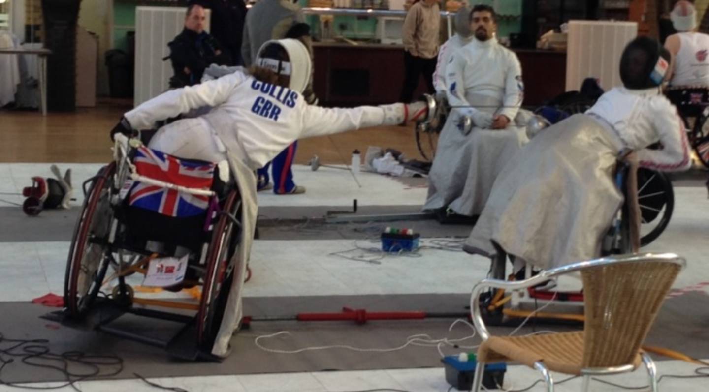 Rebecca from Cornwall, wheelchair fencing