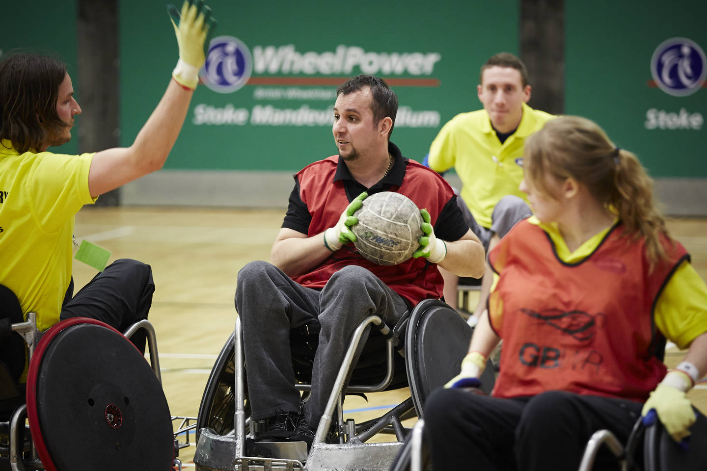 Man playing wheelchair rugby 