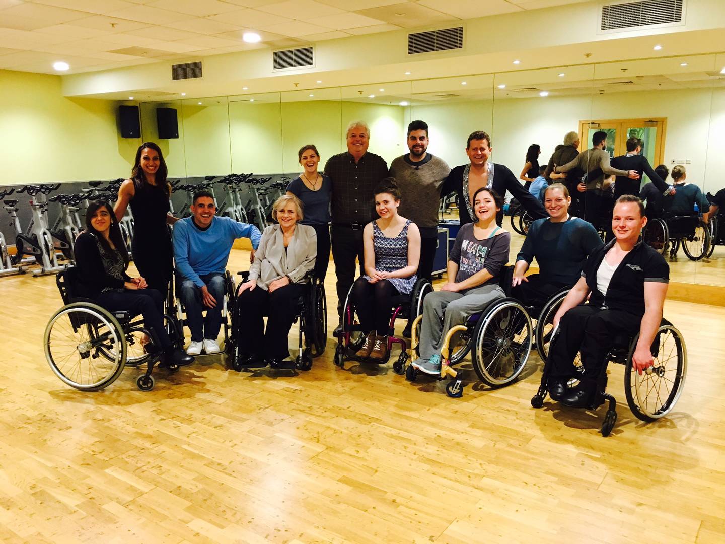 Fiona Jarvis with her wheelchair dancing class