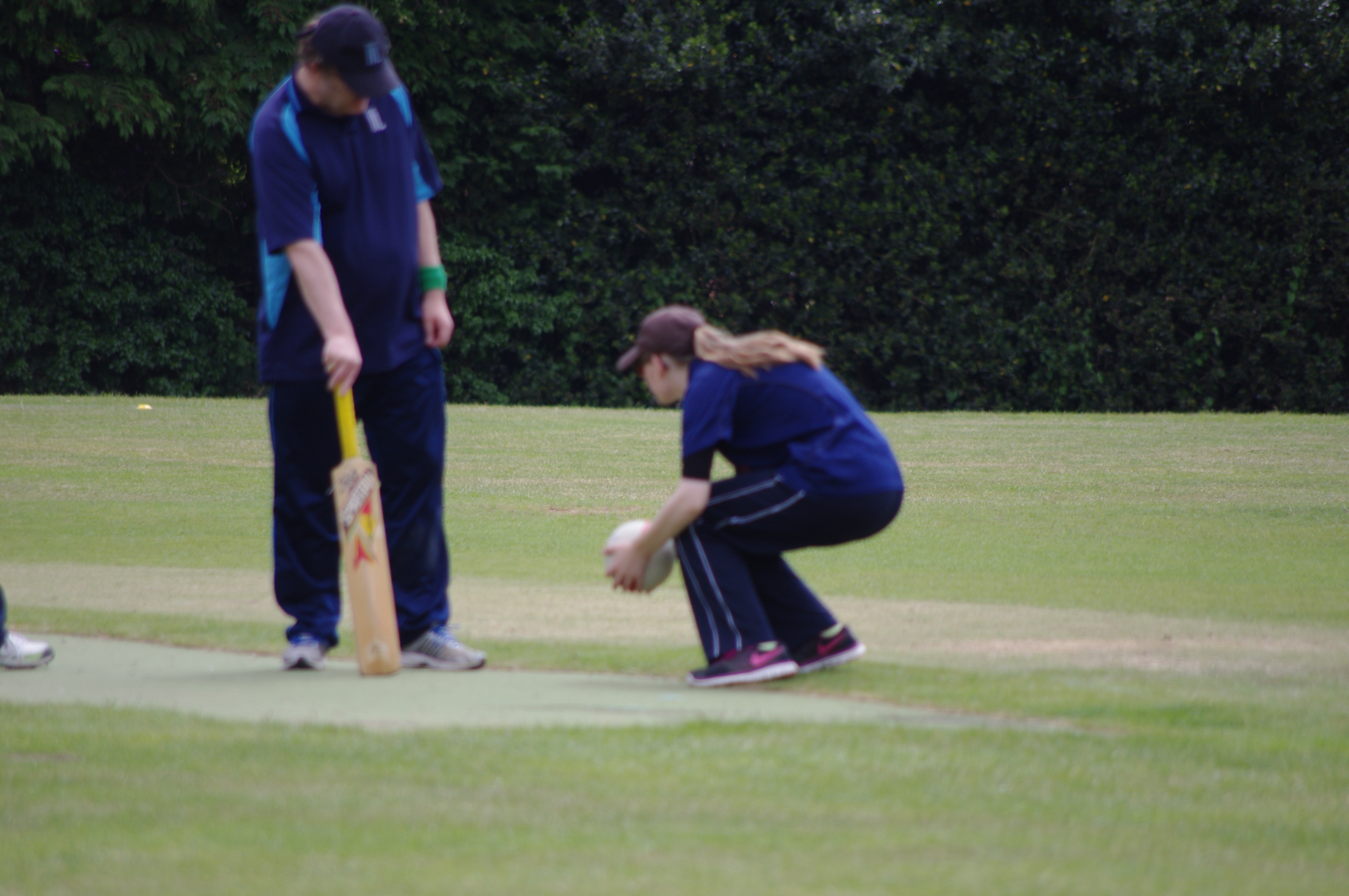 Leanne on the cricket ground