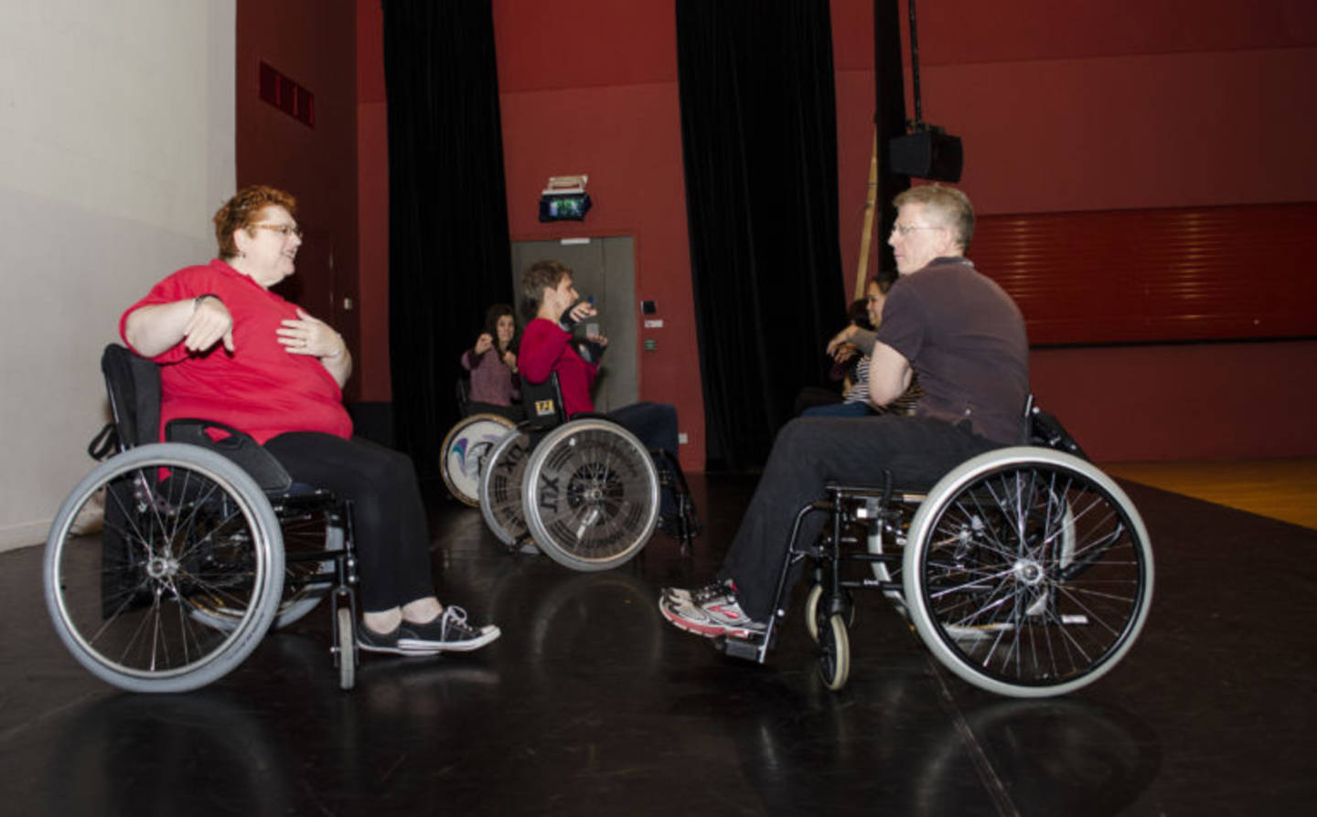 People taking part in Wheelchair dance training course 