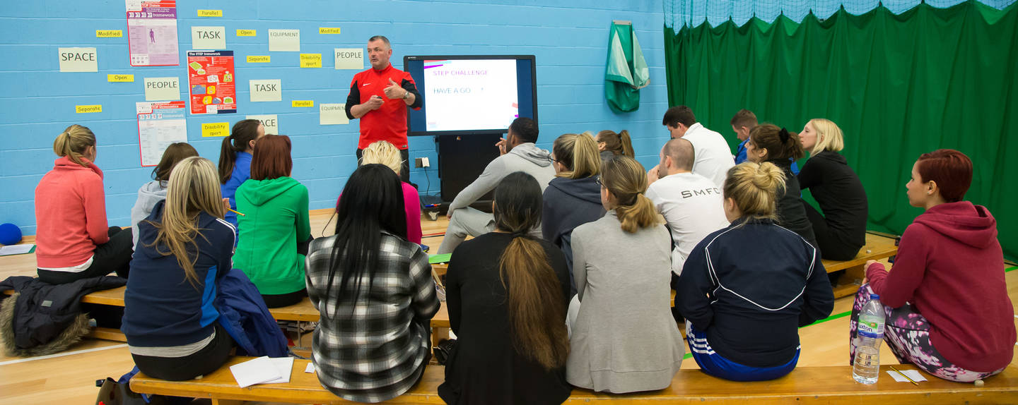 Paul Lord delivering an Inclusive PE Training workshop