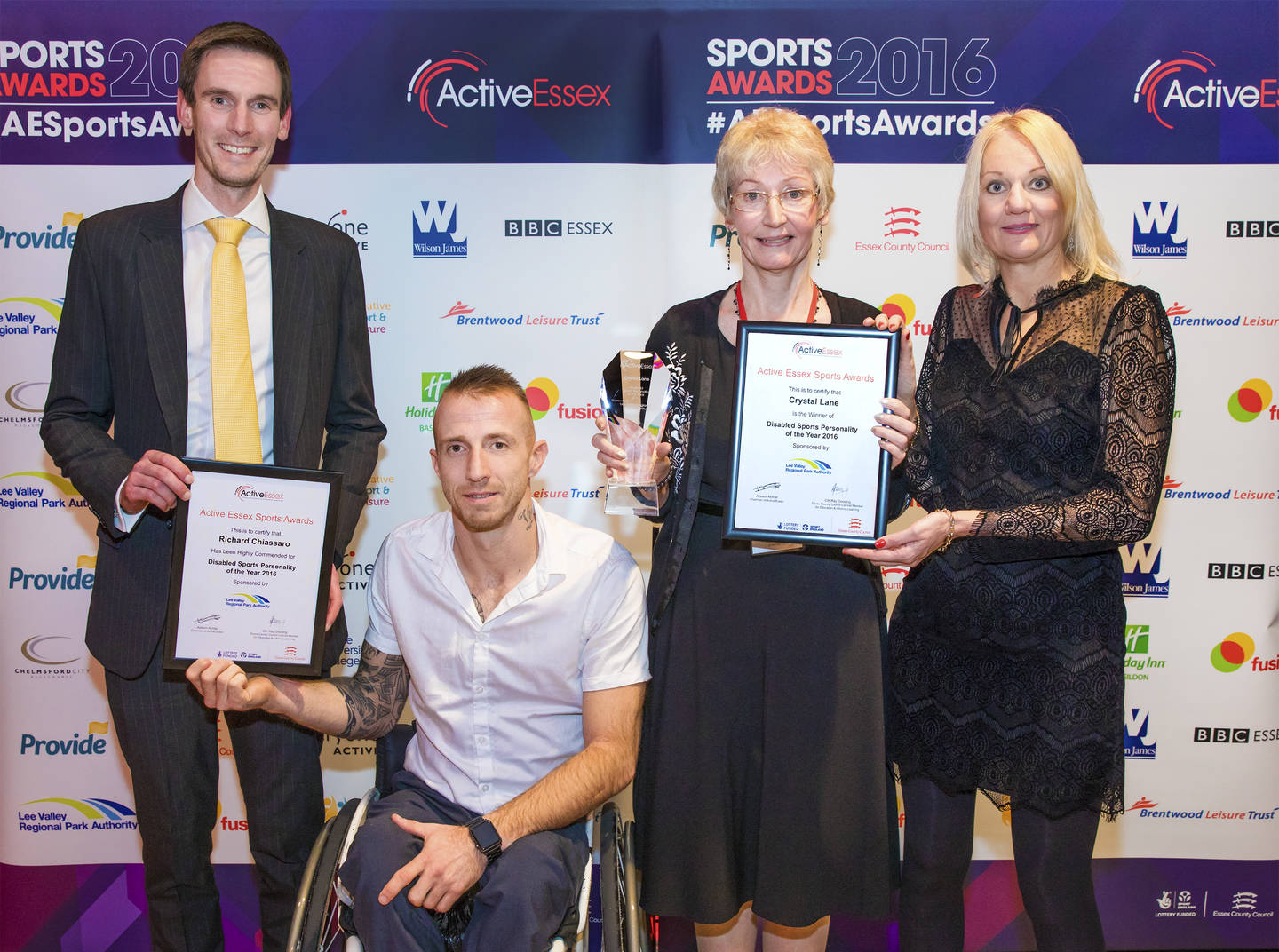 Finalists in the Disabled Sports Personality of the Year category at the Active Essex Sports Awards 2016