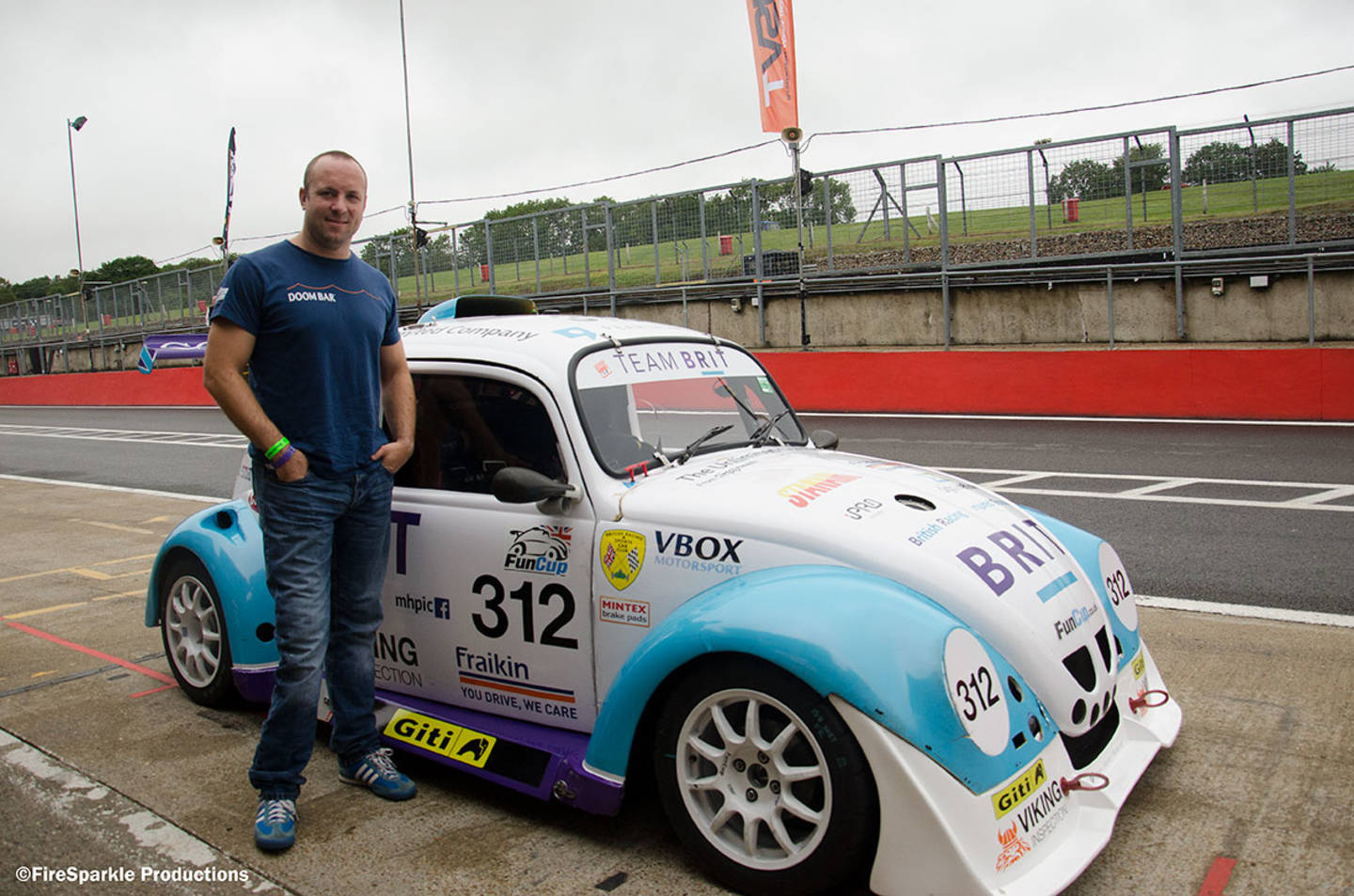 James Russell by the motorsport track with his car