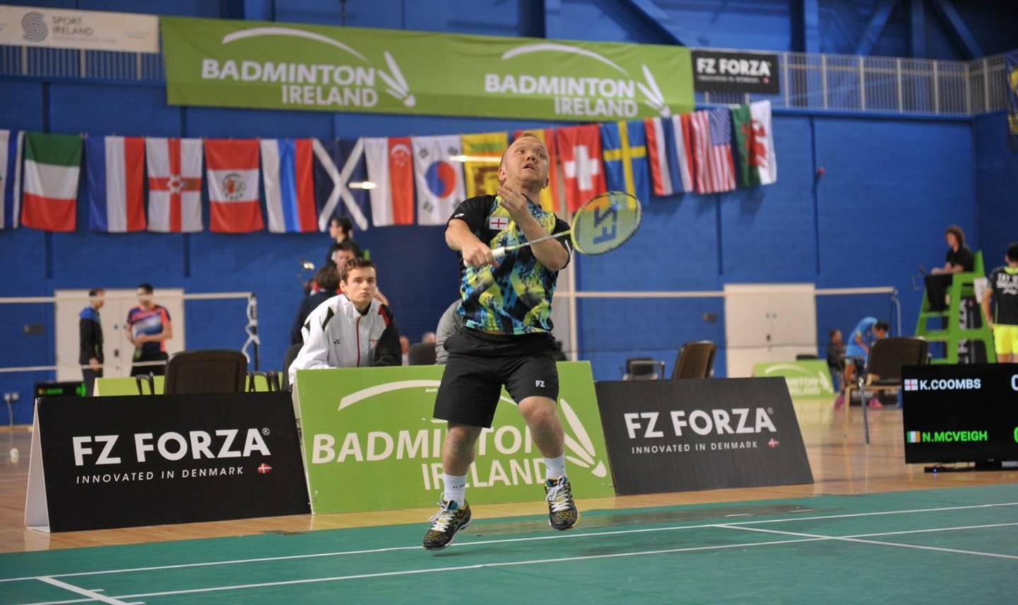 Krysten Coombs playing badminton