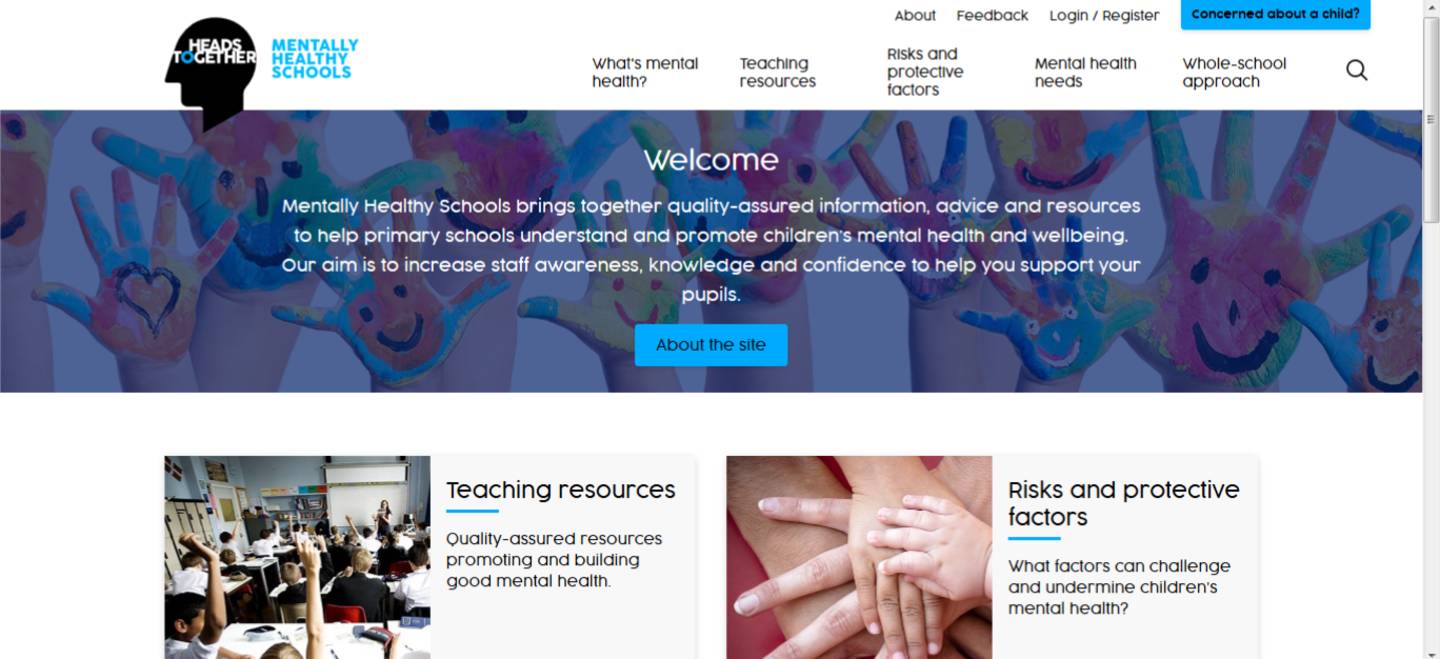 Mentally Healthy Schools home page