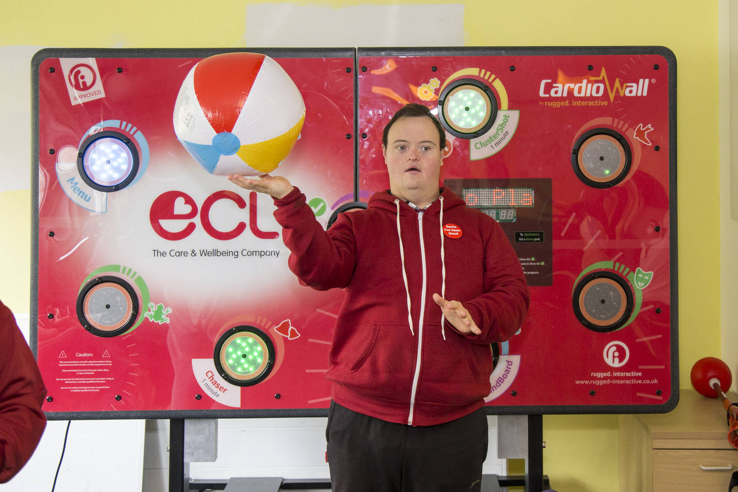 Young person with a learning disability taking part in activity 