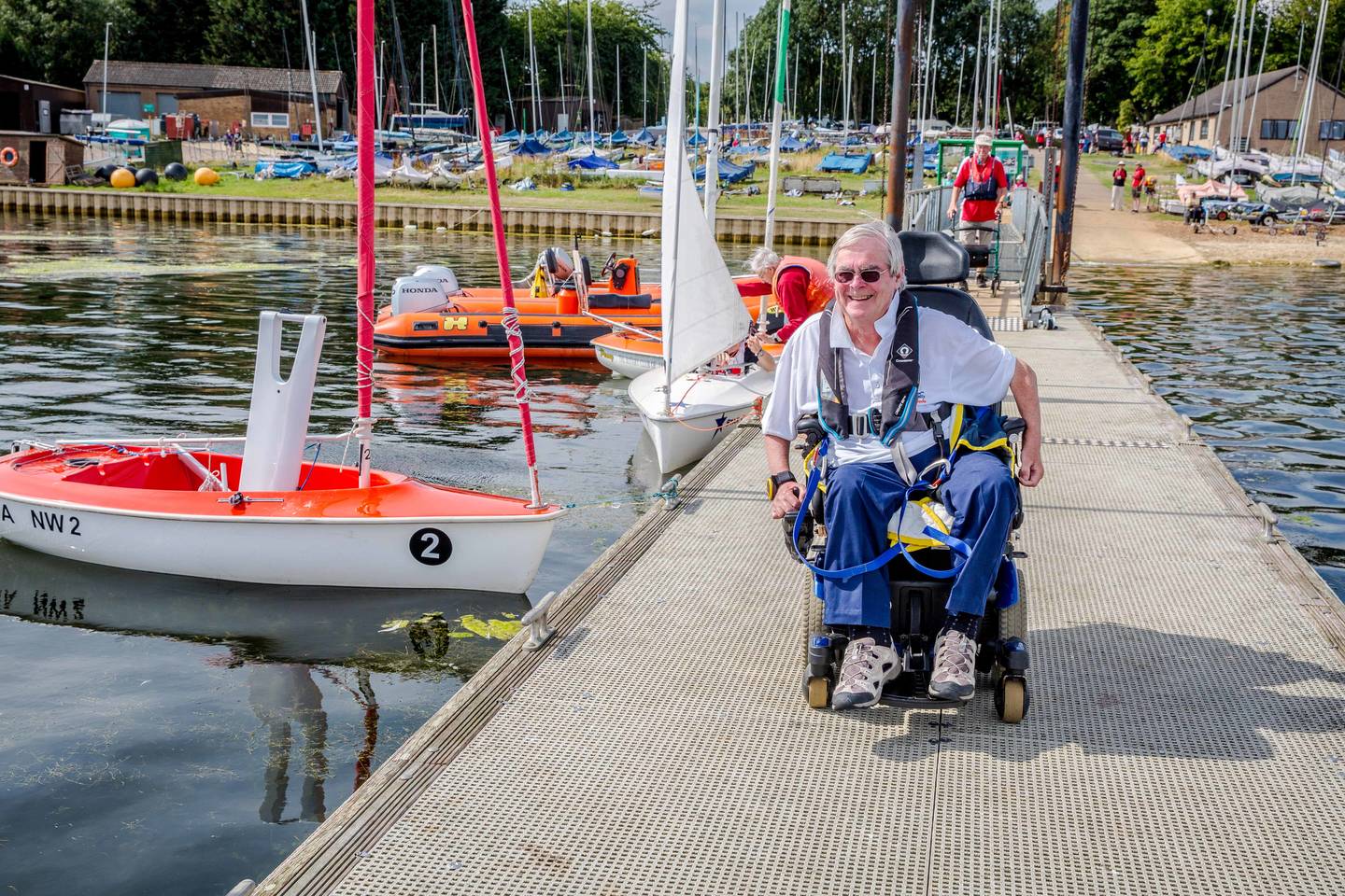 Chris Emmett at a RYA Rutland Sailability Event in 2018