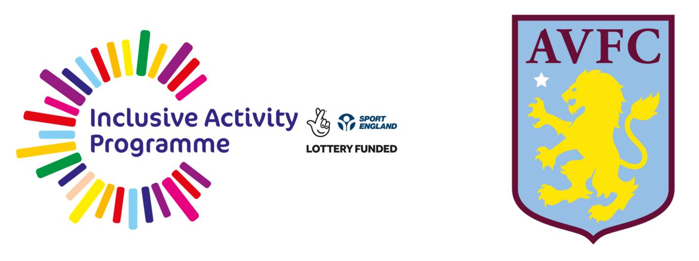 Inclusive Activity Programme logo and Aston Villa FC logo