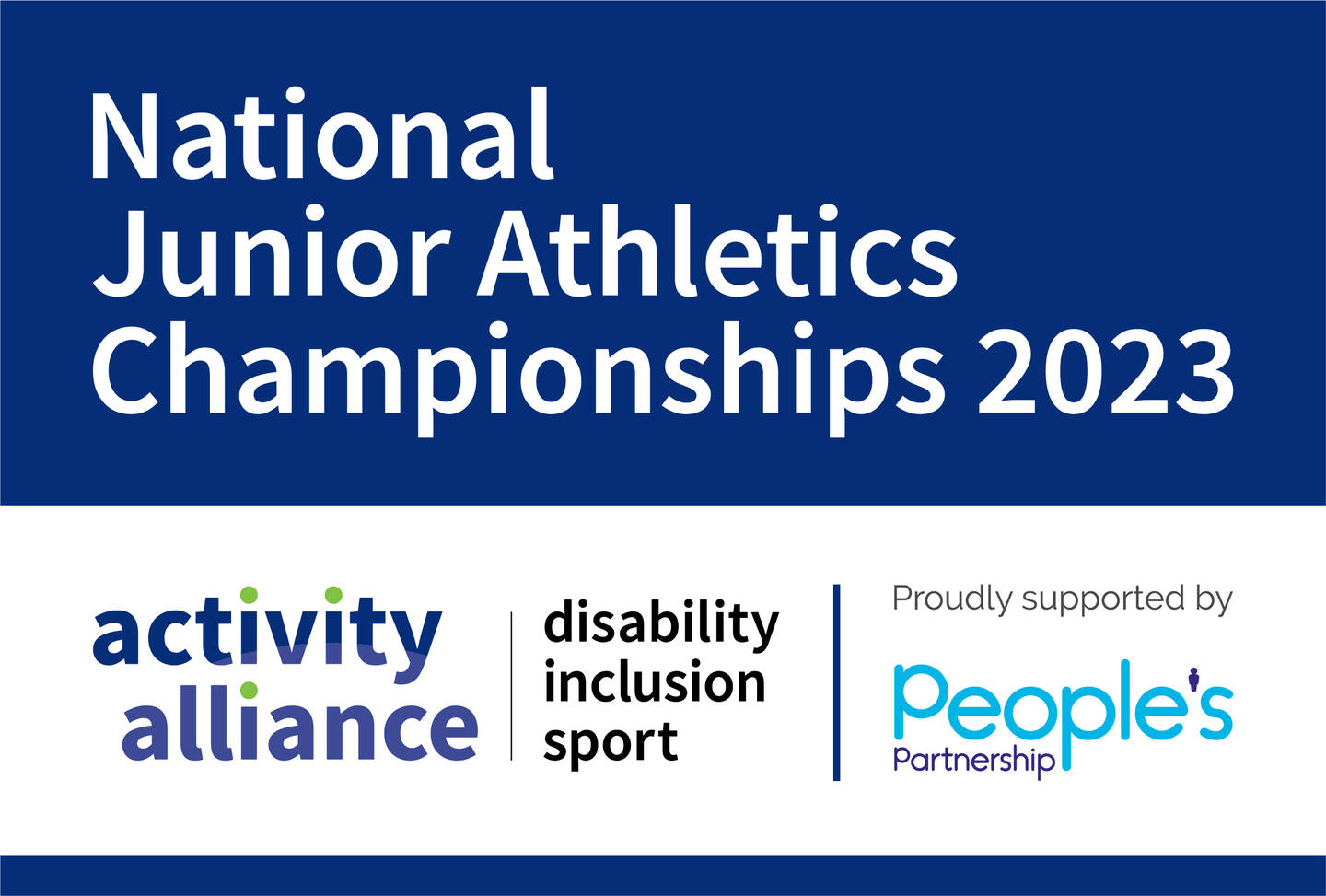 National Junior Athletics Championships 2023 event logo